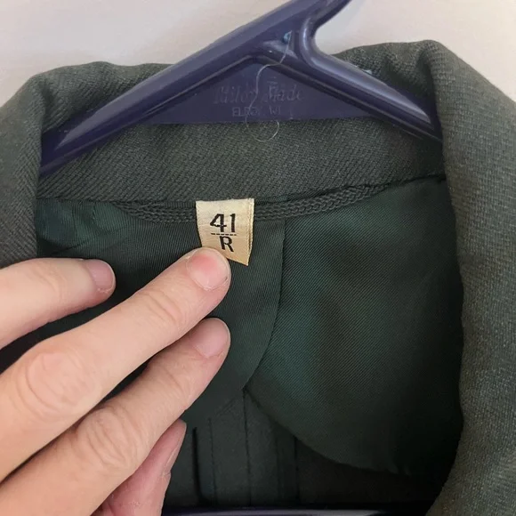 1956 U.S. Army Transportation Corps Wool Serge Coat Vintage Military Jacket 41R